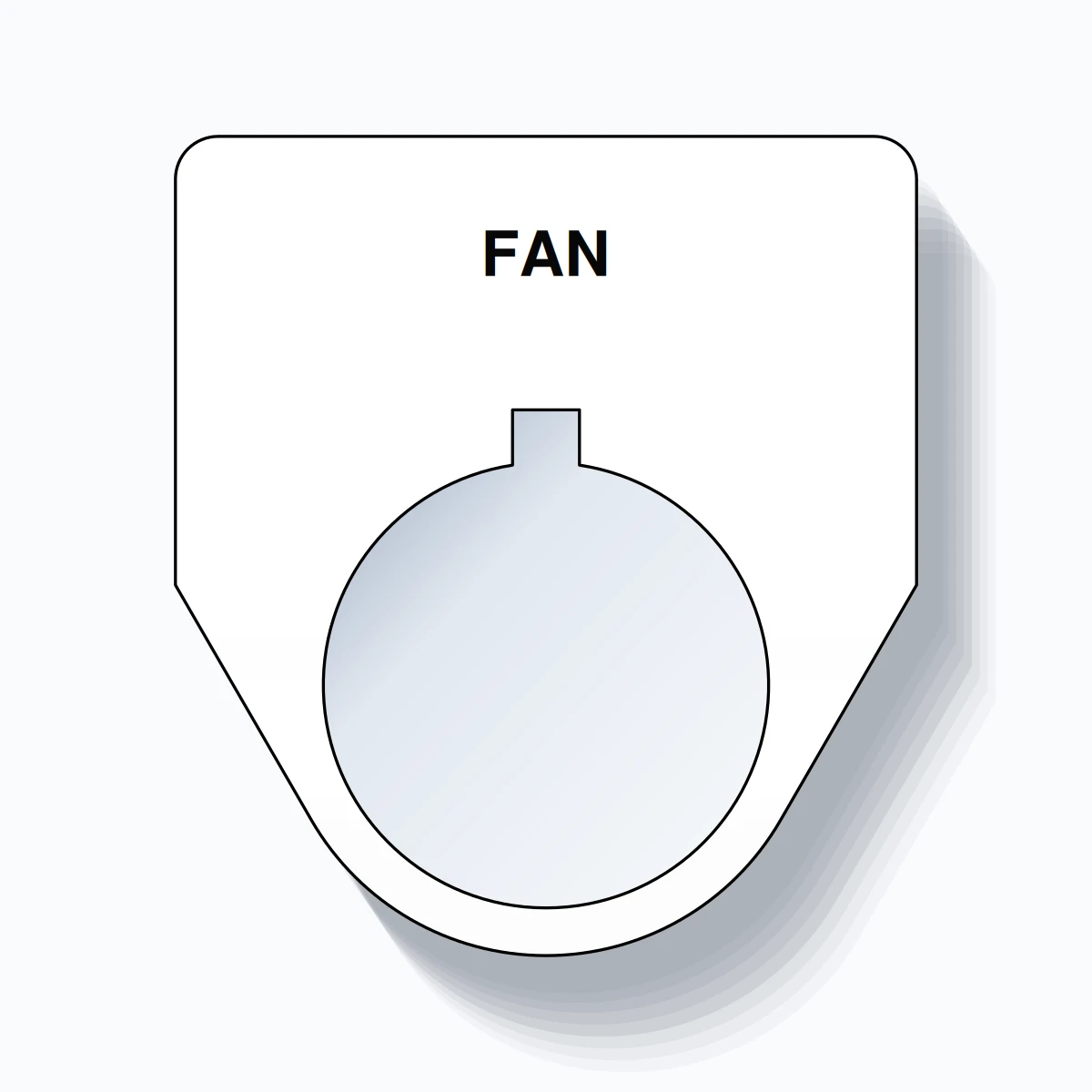 22mm Ring Tag – FAN, Single-Line Traditional, Allen-Bradley Compatible ...