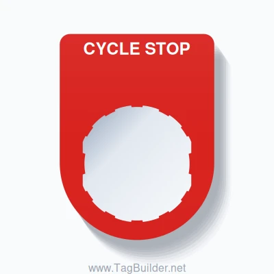 22mm Ring Tag – CYCLE STOP, Single-Line Slim, Schneider Electric ...