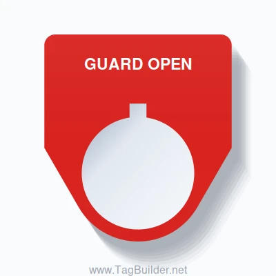 22mm Ring Tag – GUARD OPEN, Single-Line Traditional, Allen-Bradley ...