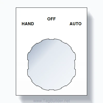 22mm Ring Tag – HAND OFF AUTO, Three-Line Square, Schneider Electric ...