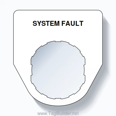 22mm Ring Tag – SYSTEM FAULT, Single-Line Traditional, Schneider ...