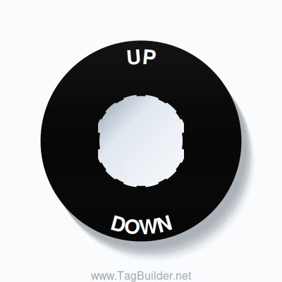 22mm Ring Tag – UP DOWN, Single-Line 60mm Round, Schneider Electric ...