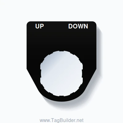 22mm Ring Tag – UP DOWN, Two-Line Traditional, Schneider Electric ...